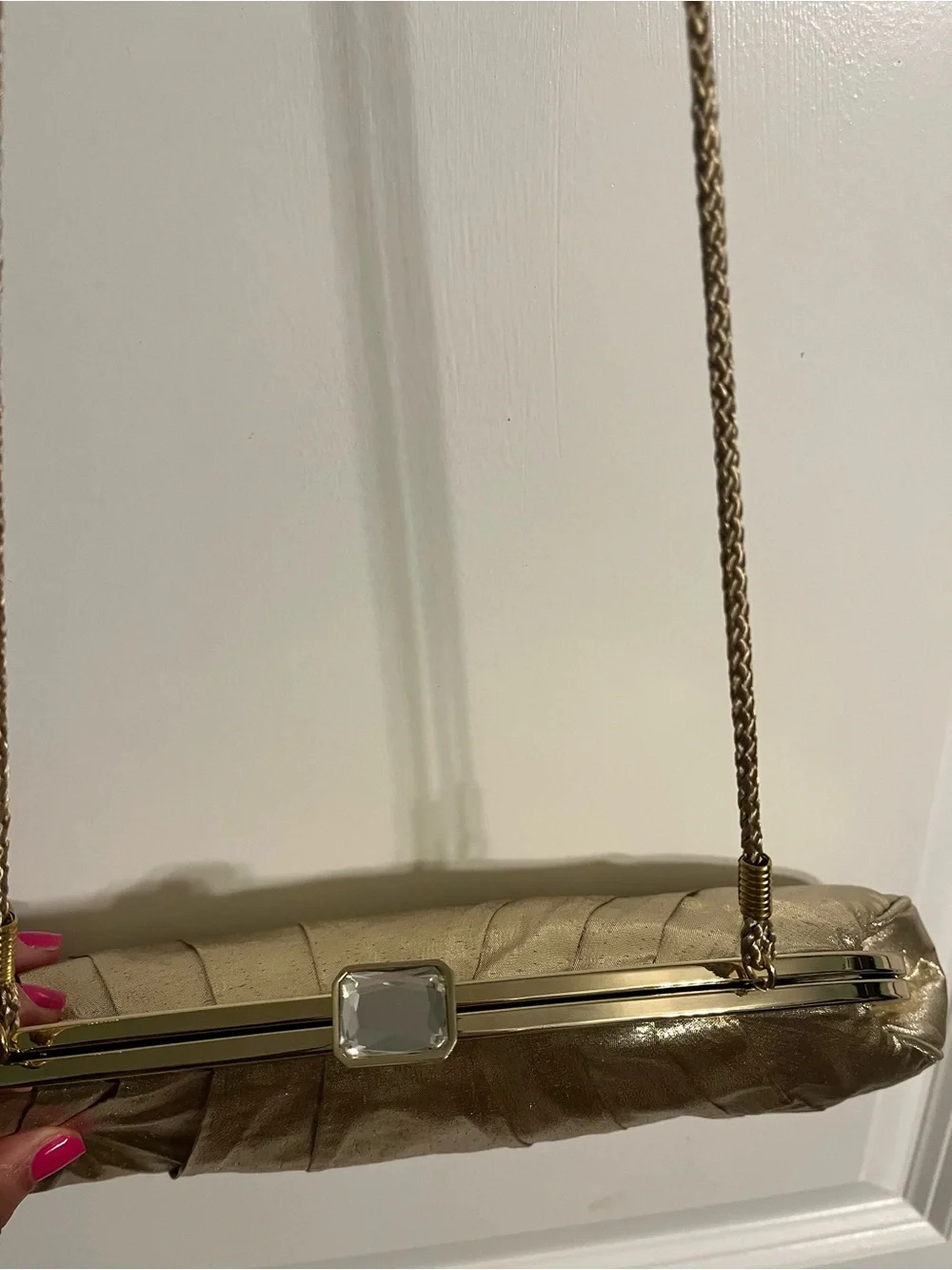 Kate Landry Metallic Gold Evening Clutch